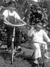 Ron and Stan on Tricycles
